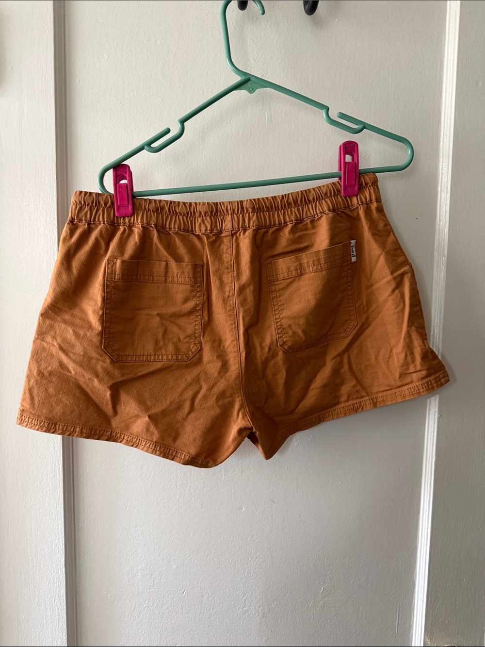 Pact Organic Cotton Women's Rust Drawstring Casual Shorts - Picture 2 of 10